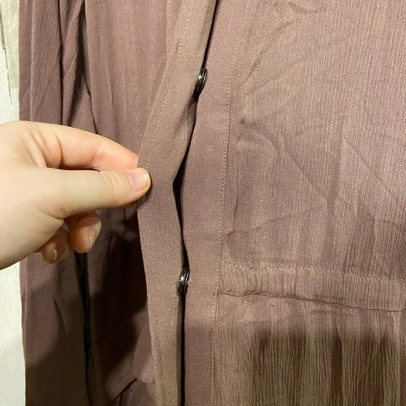 Torrid Anorak Taupe Crinkled Gauze Jacket 2X - Picture 6 of 10